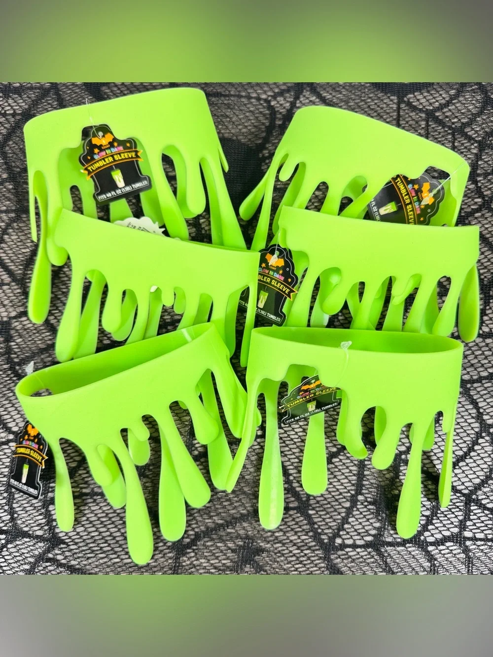 NEW Target Bullseye Playground Green Slime Halloween Tumbler Sleeves